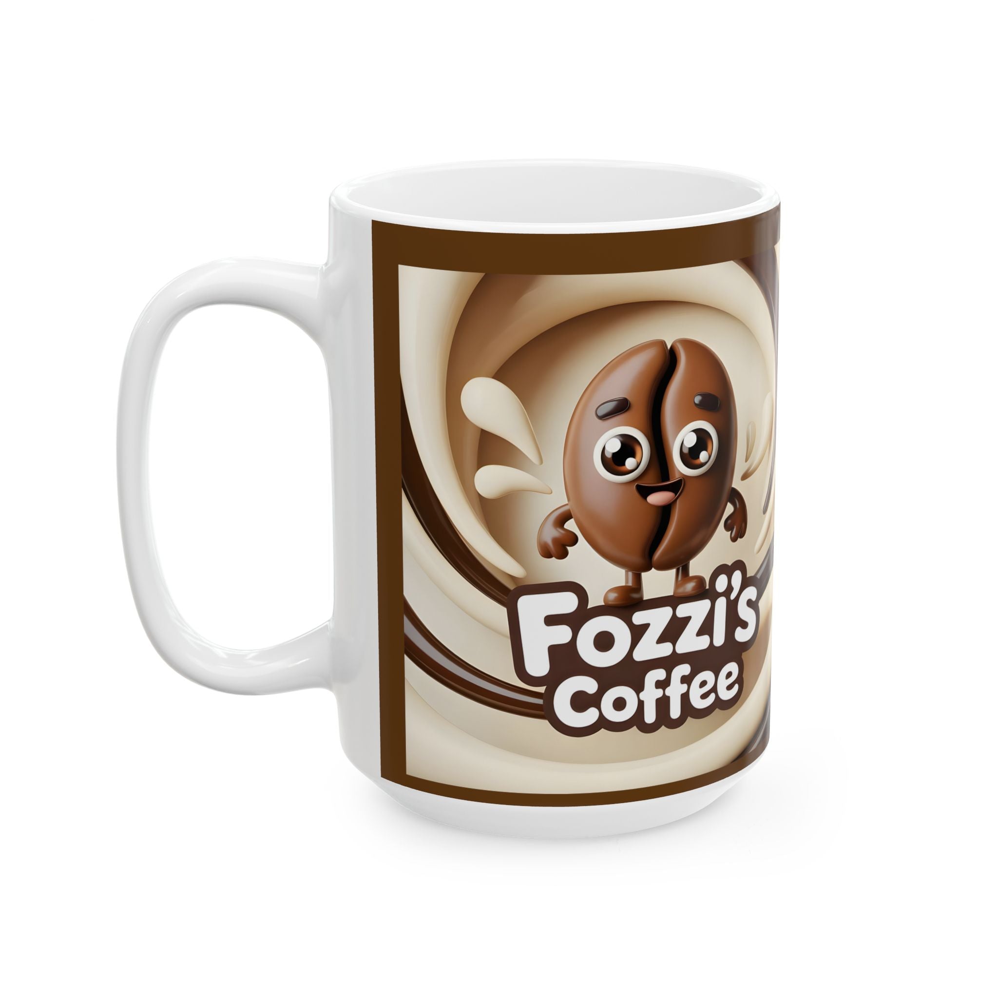 Coffee Mug — Cute Fozzi’s Coffee Cartoon Design (11oz, 15oz)
