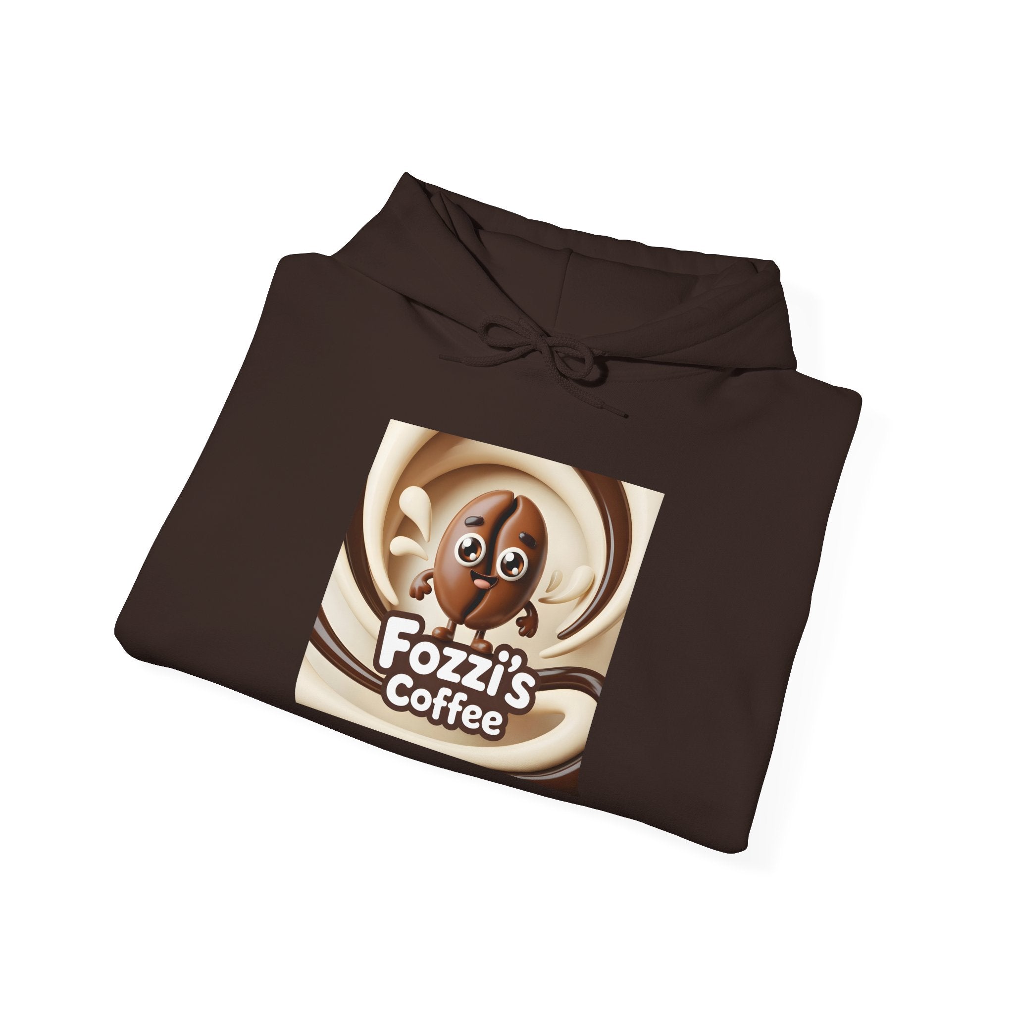 Fozzi’s Coffee Logo Hoodie — Retro Swirl Coffee Shop Sweatshirt