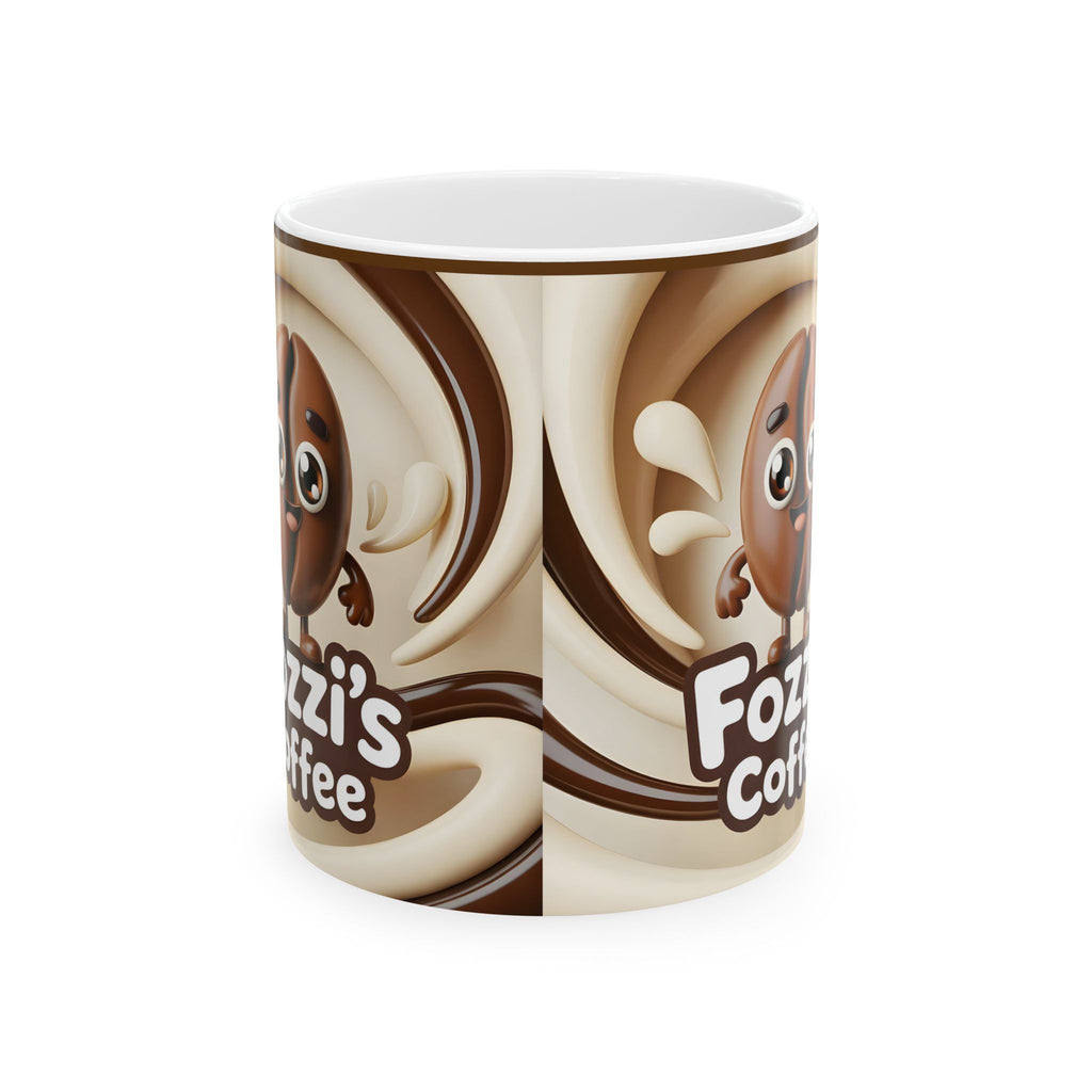 Coffee Mug — Cute Fozzi’s Coffee Cartoon Design (11oz, 15oz)