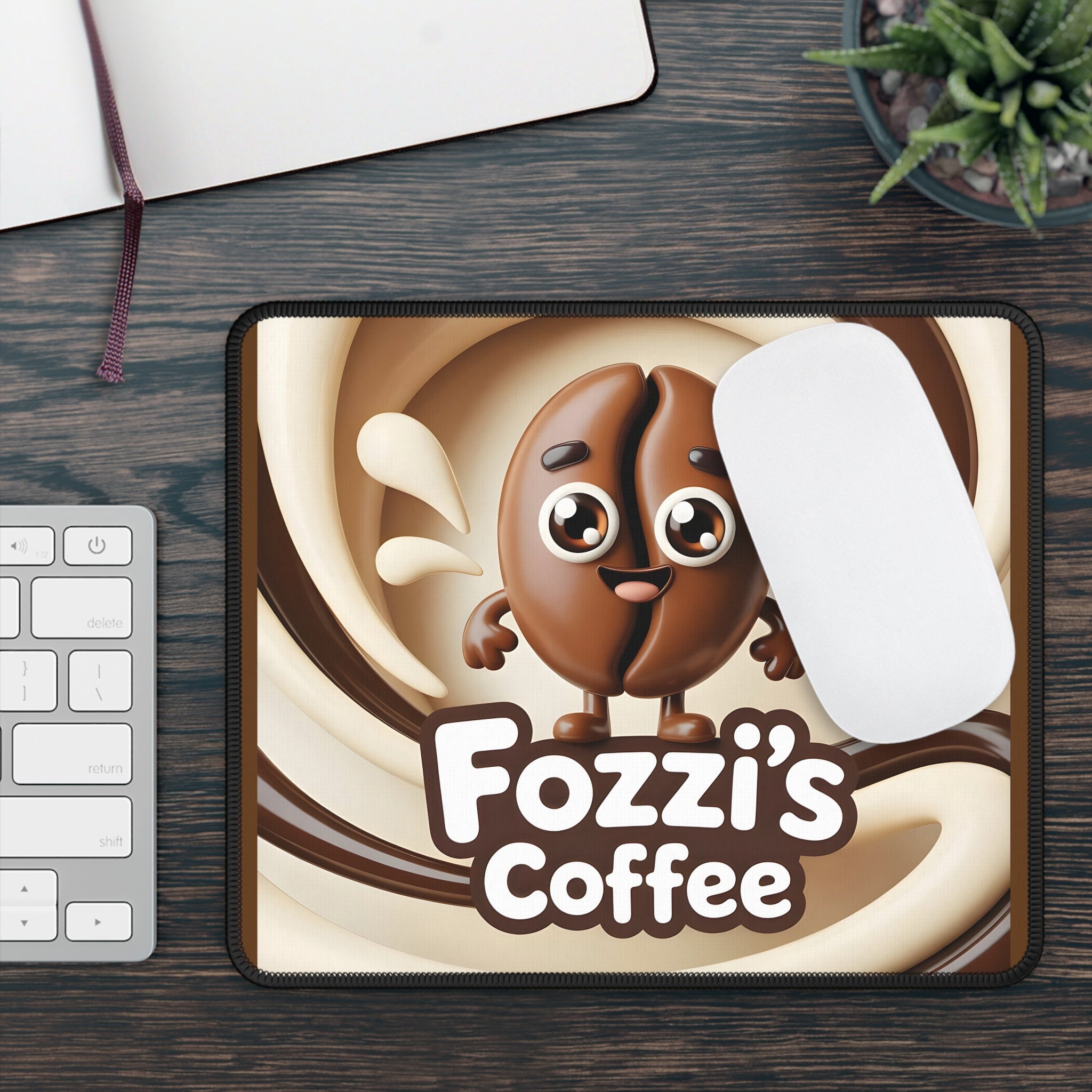 Gaming Mouse Pad — Fozzi’s Coffee Cute Coffee Bean Desk Mat