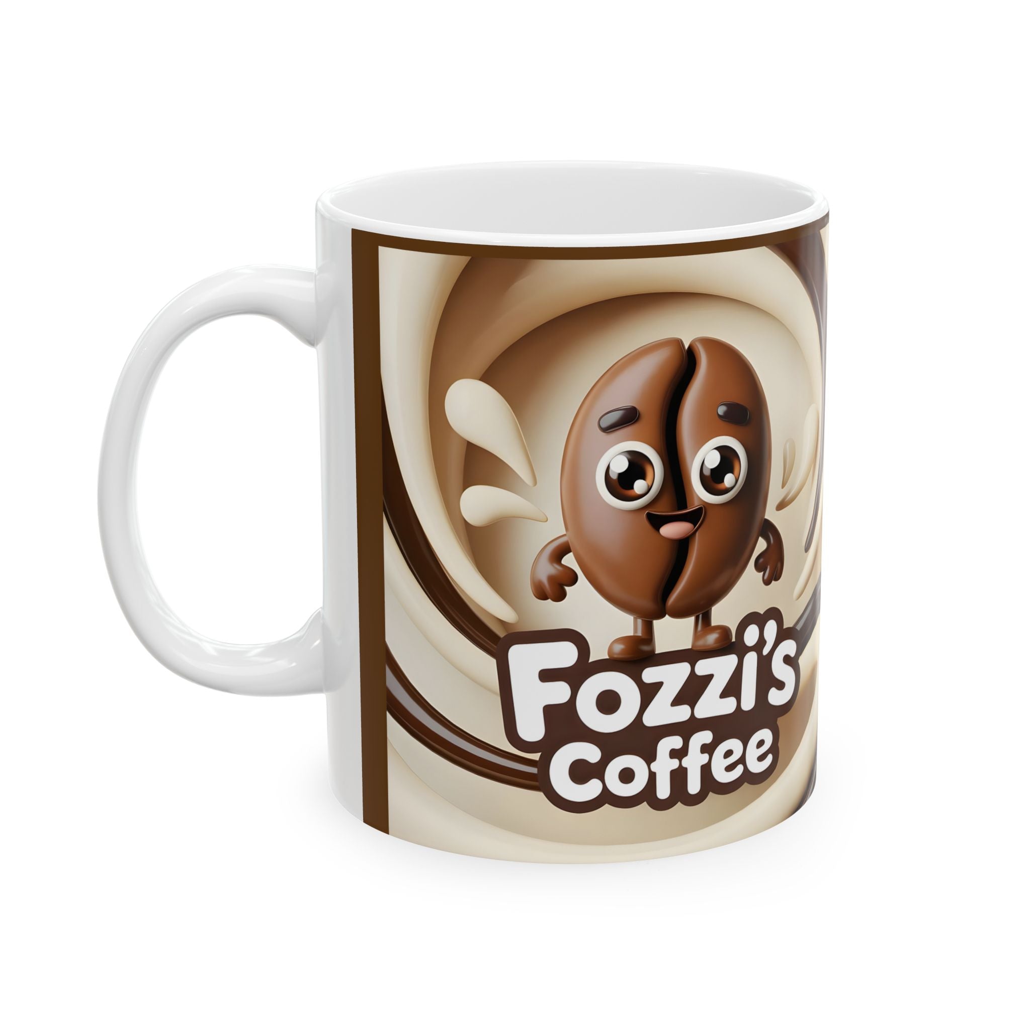 Coffee Mug — Cute Fozzi’s Coffee Cartoon Design (11oz, 15oz)