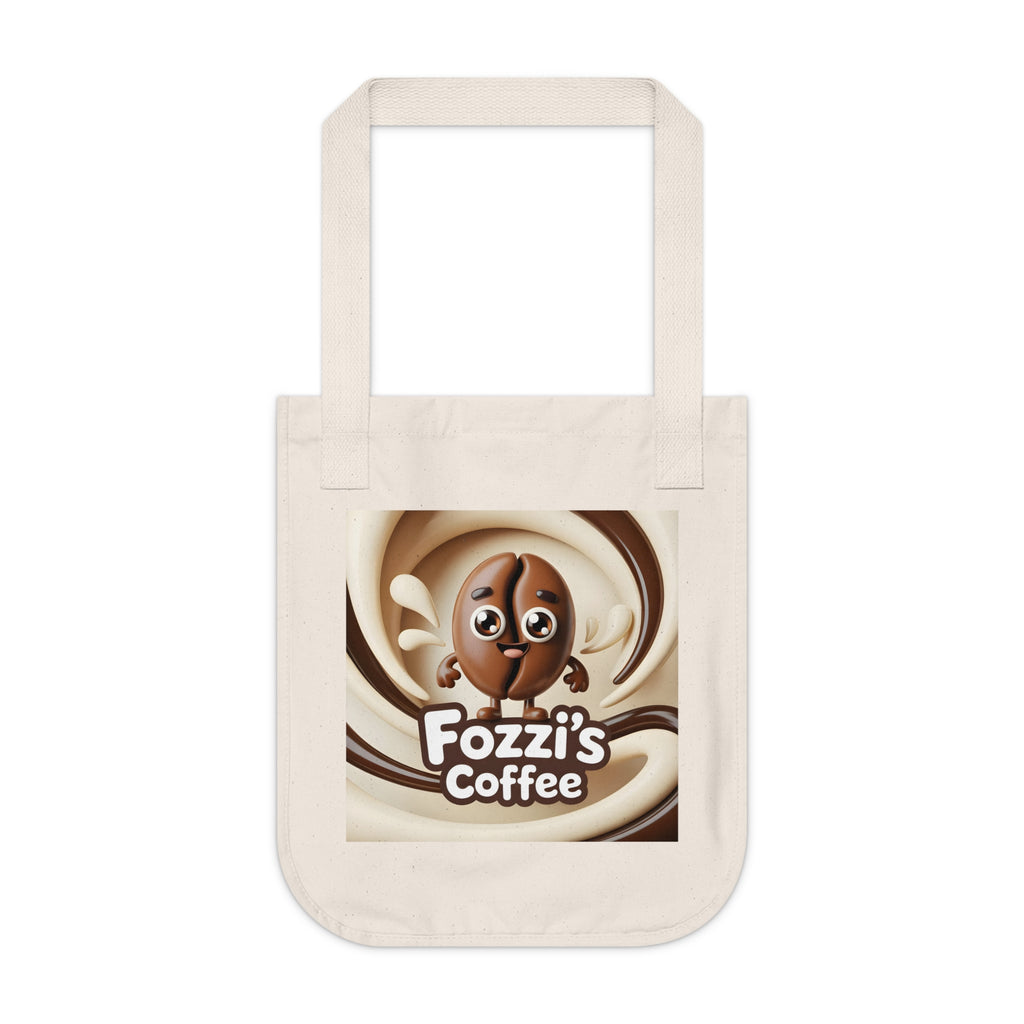 Fozzi’s Coffee Canvas Tote — Cute Coffee Bean Logo Organic Shopper Bag