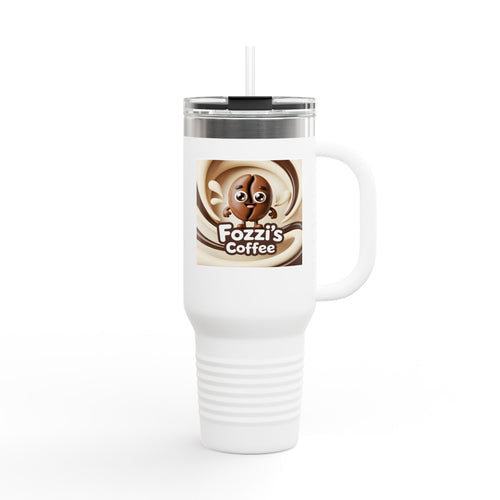 40oz Insulated Travel Mug — Fozzi’s Coffee Swirl Logo Stainless Tumbler